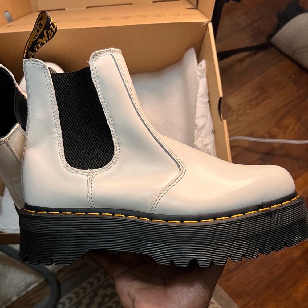 Dr.Martens Leather Platform Chelsea Boots - Picture 12 of 12